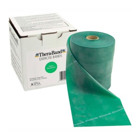 Fabrication Enterprises Thera-Band Latex Exercise Band, Green, 50 Yard Roll/Box 10-1008